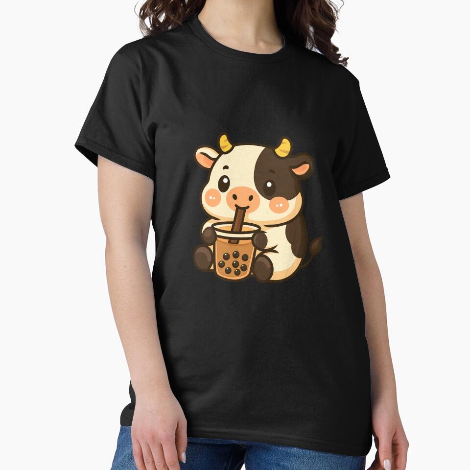 Cow with Bubble Tea by Delidream T-Shirts, Hoodie, Sweatshirt | BlankRebels.com (Image 2)