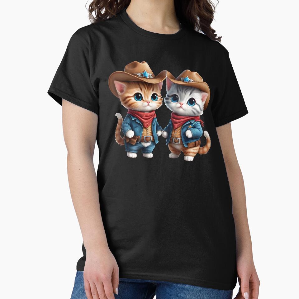 cowboy Cats, Meowdy, art illustration by Niktarka T-Shirts, Hoodie, Sweatshirt | BlankRebels.com (Image 2)