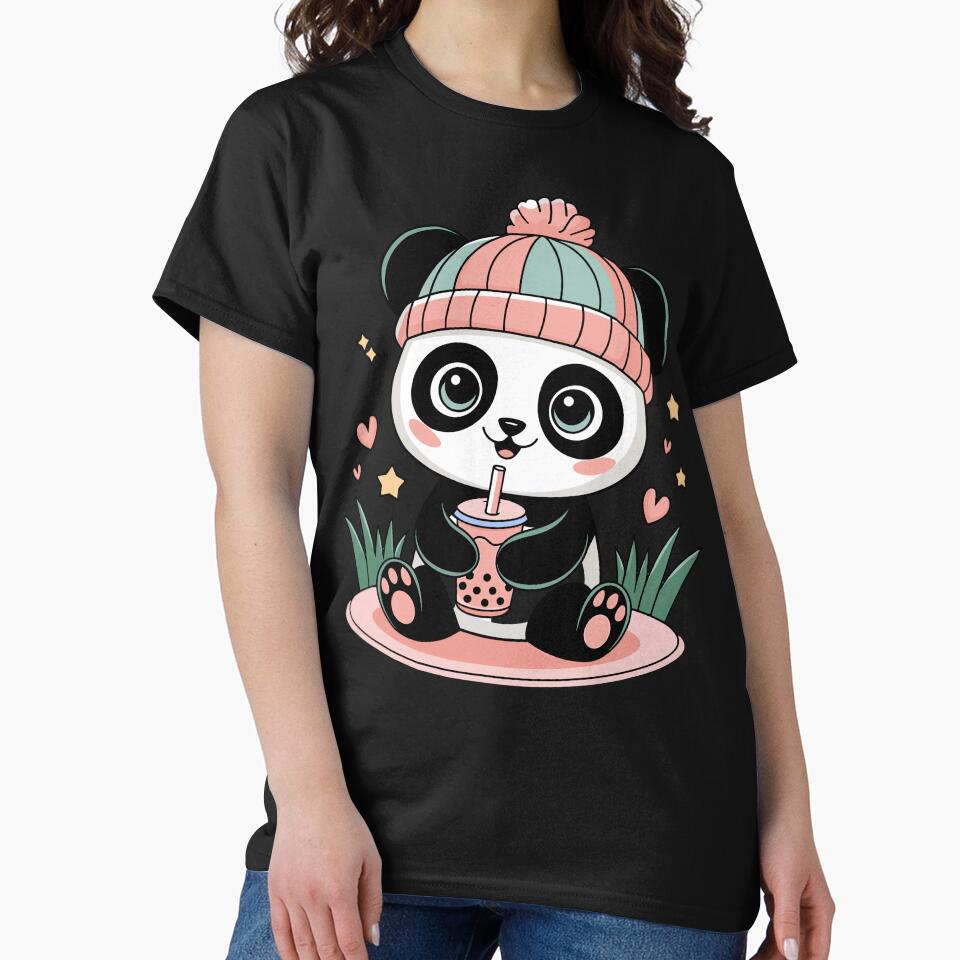 Cute Panda Drinking Bubble Tea by InsanseCreation T-Shirts, Hoodie, Sweatshirt | BlankRebels.com (Image 2)