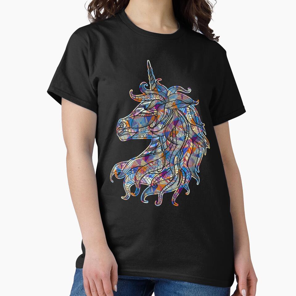 Cool And Awesome Unicorn Geometric by UnknownArtistt T-Shirts, Hoodie, Sweatshirt | BlankRebels.com (Image 2)