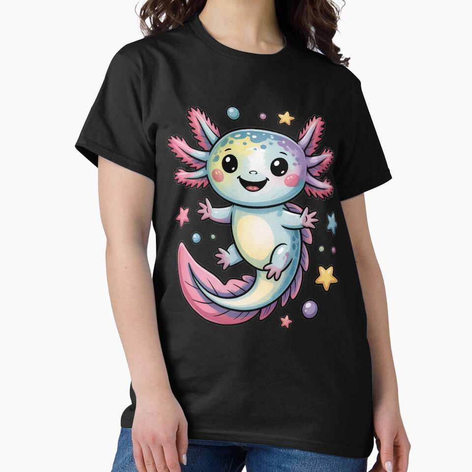 Magical Tiny Axolotl Fantasy Art by VividOrganica T-Shirts, Hoodie, Sweatshirt | BlankRebels.com (Image 2)