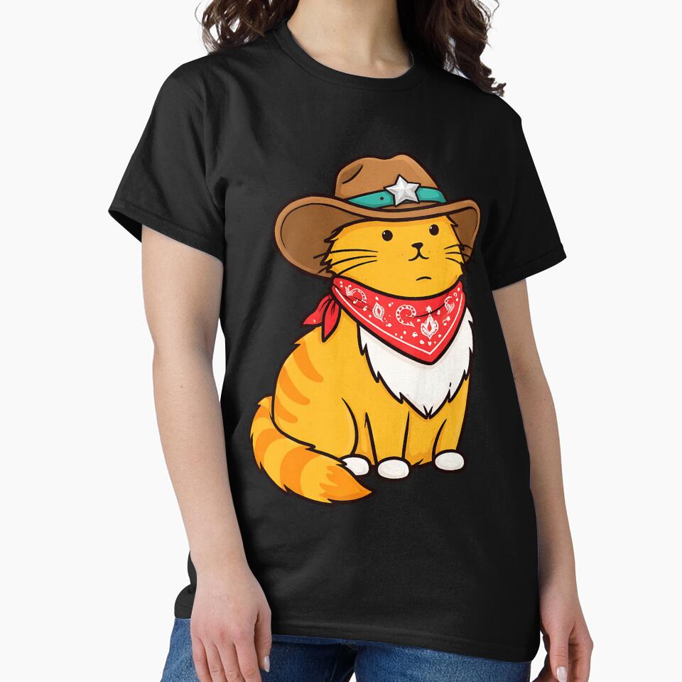 Meowdy Cowboy Cat by MinaKiarts T-Shirts, Hoodie, Sweatshirt | BlankRebels.com (Image 2)