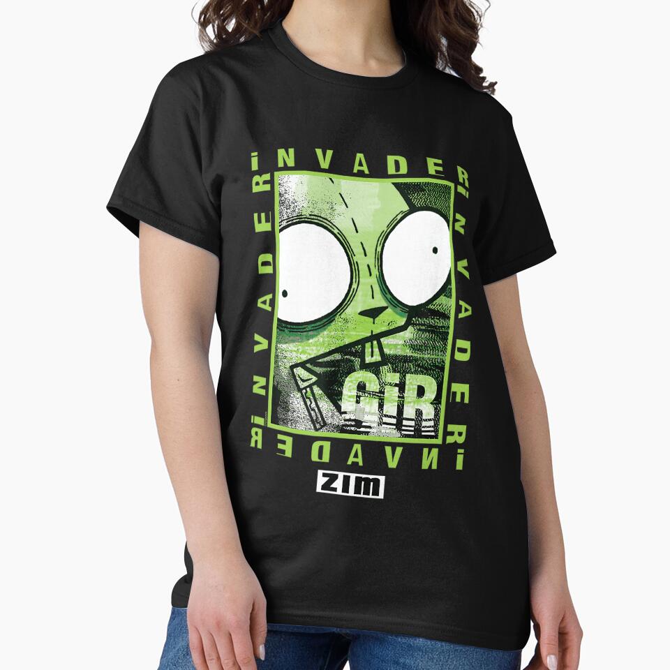 Invader Zim GIR Glitch Cartoon Graphic Design by layprotuninec