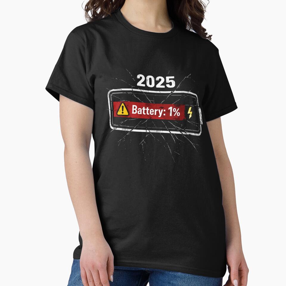 2025 Battery: 1% by xmoudx T-Shirts, Hoodie, Sweatshirt | BlankRebels.com (Image 2)