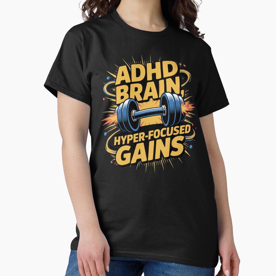ADHD brain, hyperfocused gains, ADHD fitness by NoetherSym T-Shirts, Hoodie, Sweatshirt | BlankRebels.com (Image 2)