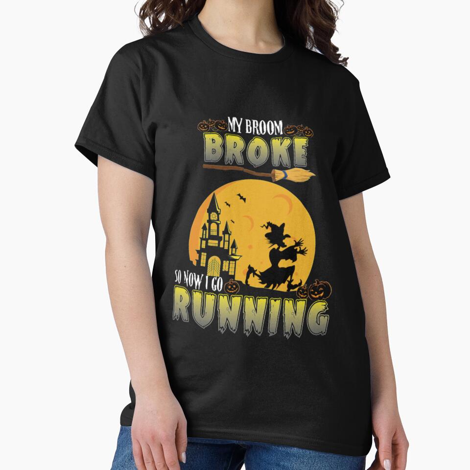 Broom Broke So Now I Go Running Ghost by Clavitaps T-Shirts, Hoodie, Sweatshirt | BlankRebels.com (Image 2)