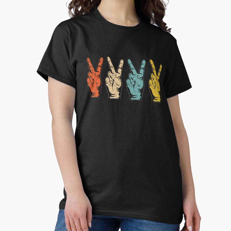 Retro Peace Vintage 60's 70's Hippie Gift by kristawall T-Shirts, Hoodie, Sweatshirt | BlankRebels.com (Image 2)