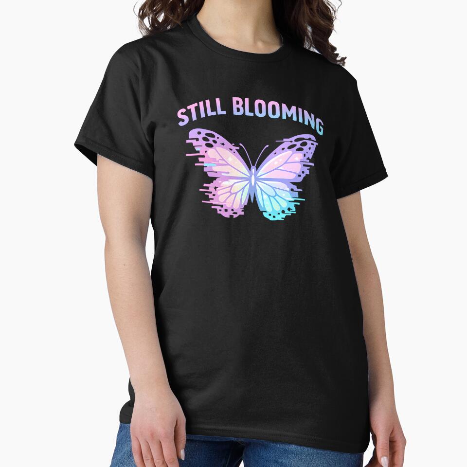 Still Blooming Butterfly – Pastel Glitch Aesthetic Y2K Inspirational Design by R3boot X Studio T-Shirts,... (Image 2)