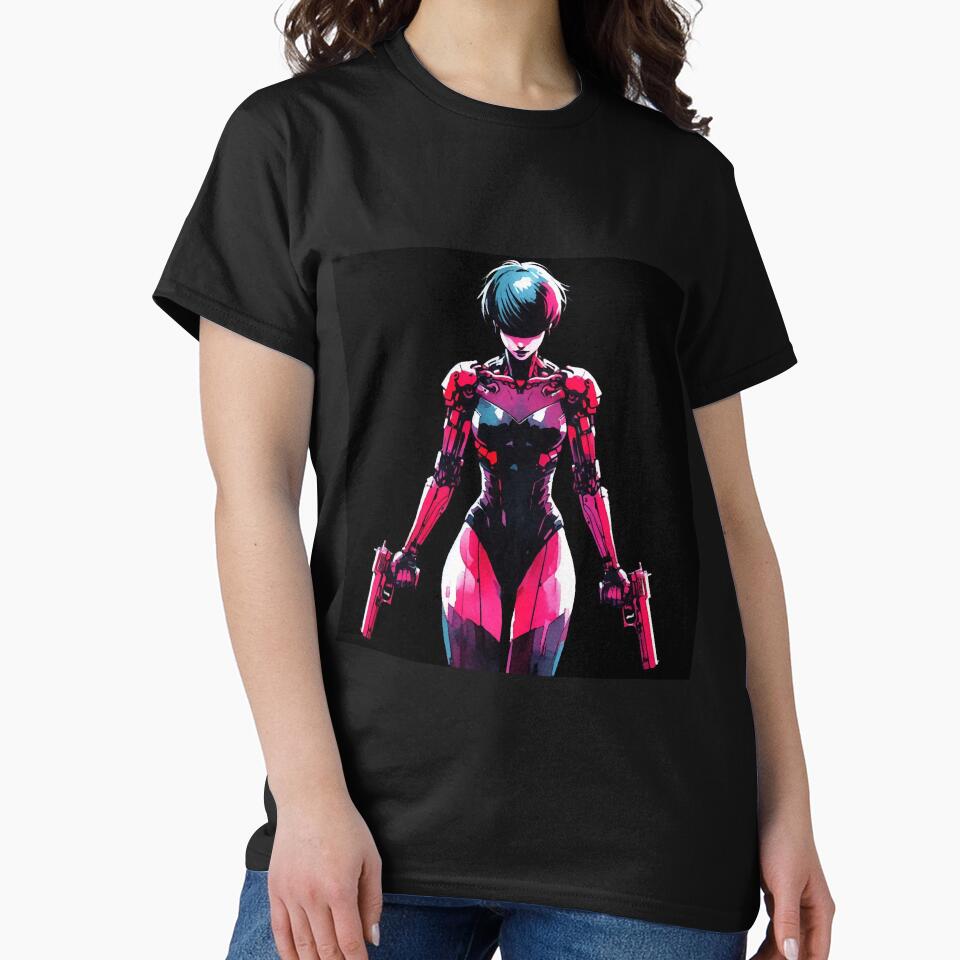 Cyberpunk Woman Assassin by RESToRAPTOR T-Shirts, Hoodie, Sweatshirt | BlankRebels.com (Image 2)