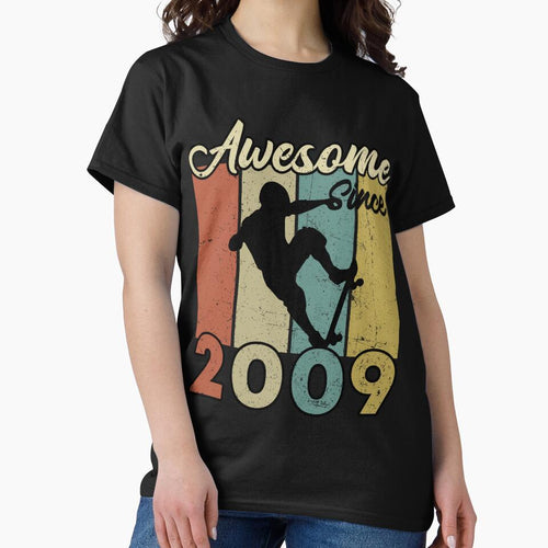 13th Birthday Awesome Since 2009 Skateboard 13 Years Old by TheWildStyle T-Shirts, Hoodie, Sweatshirt (Image 2)
