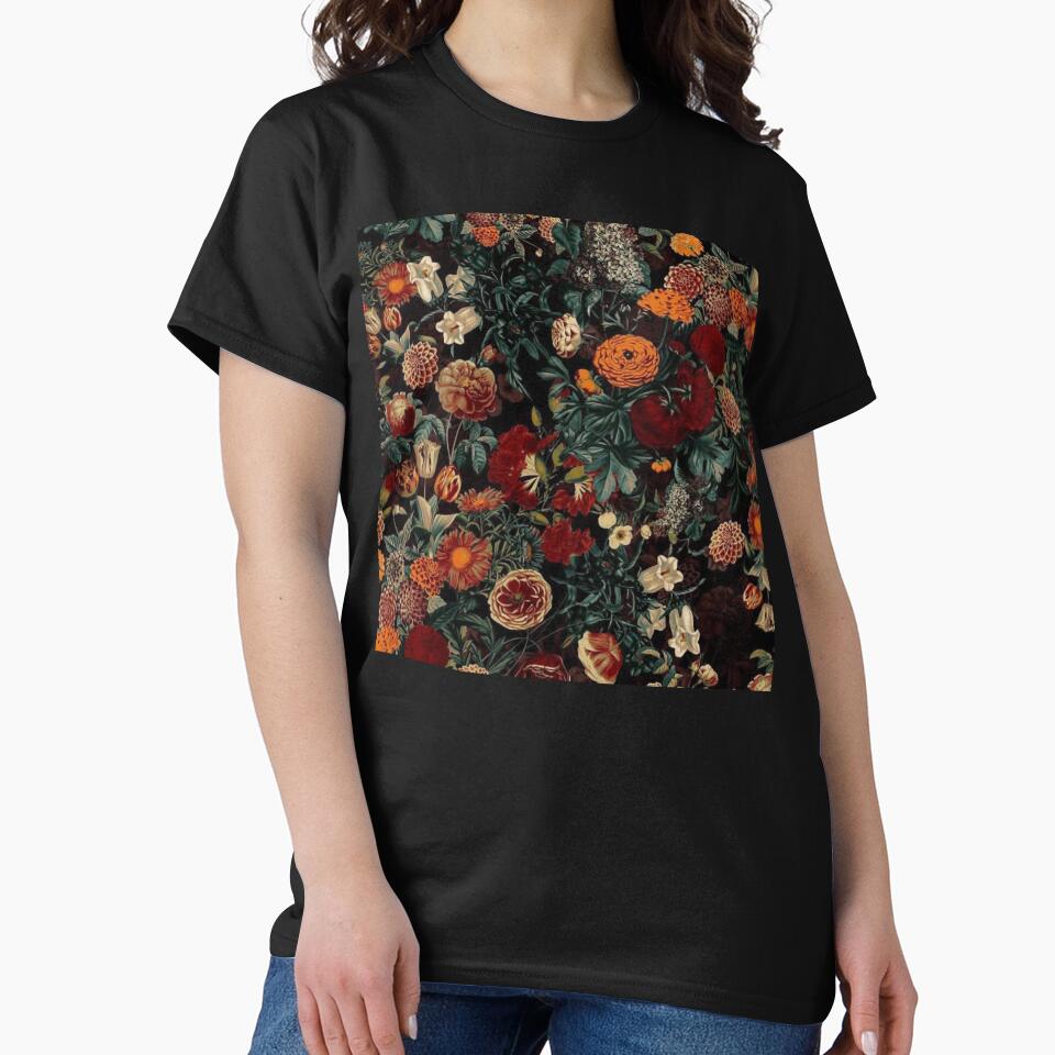 Dark Vintage Floral Pattern by ZEYCAT T-Shirts, Hoodie, Sweatshirt | BlankRebels.com (Image 2)