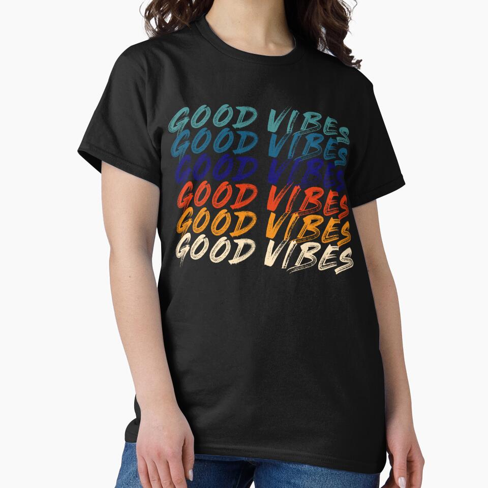 Good vibes quote saying painted font by NerdnGeekshop T-Shirts, Hoodie, Sweatshirt | BlankRebels.com (Image 2)