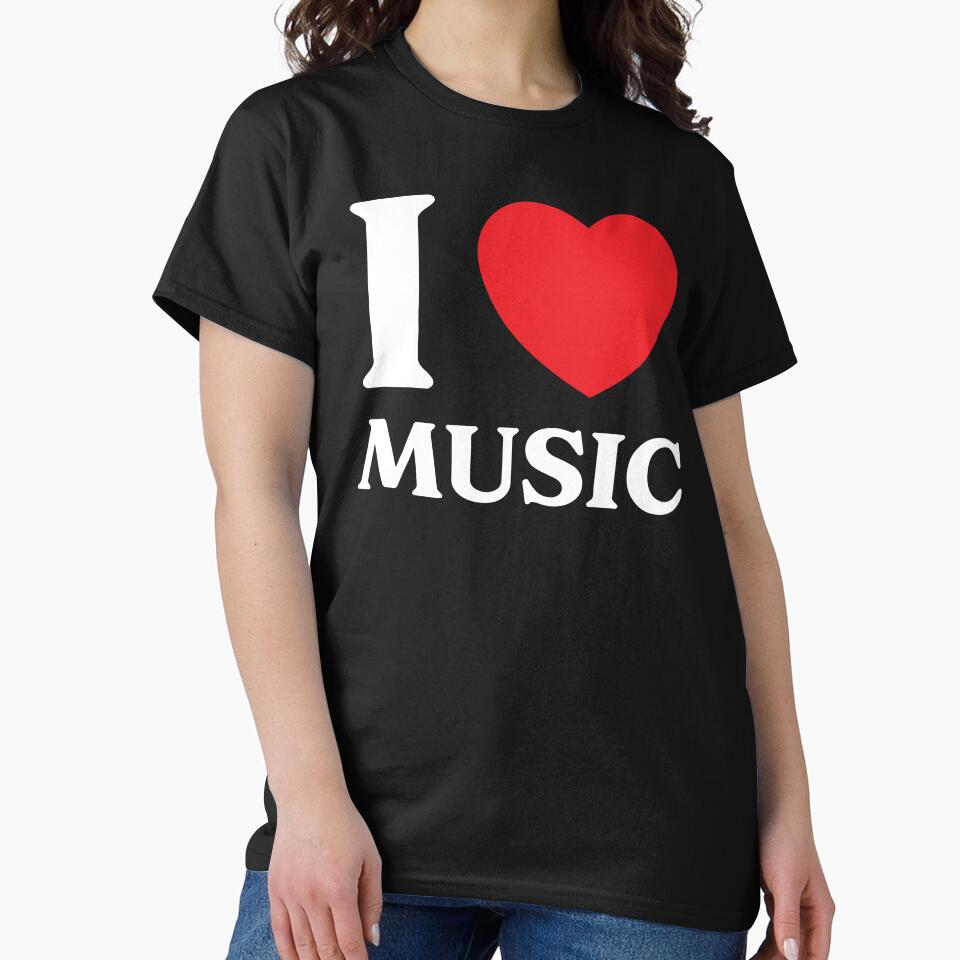 I Love Music – Minimal Heart Quote by CurlyDude T-Shirts, Hoodie, Sweatshirt | BlankRebels.com (Image 2)