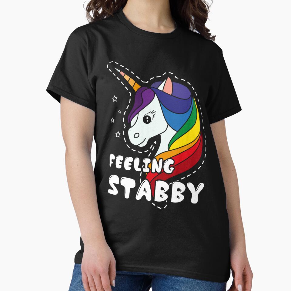 Unicorn - Feeling Stabby Unicorn by UnknownArtistt T-Shirts, Hoodie, Sweatshirt | BlankRebels.com (Image 2)