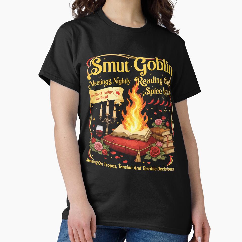 Smut Goblin Dark Romance Book Lover Funny Bookish Vintage Design by kiralynstration