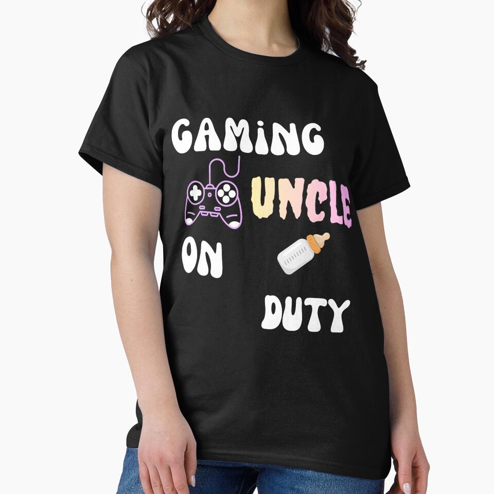 Funny Gaming Uncle On Duty – Cute Gamer Gift Design by Reasmerch T-Shirts, Hoodie, Sweatshirt | BlankRebels.com (Image 2)