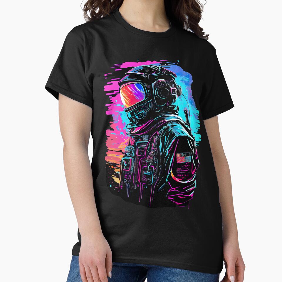 Synthwave Retrowave Astronaut Retro Graphic by SpookshowDesign