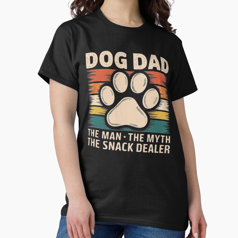 Dog Dad Vintage Paw Print Design-For Dogs Lovers by love3617 T-Shirts, Hoodie, Sweatshirt | BlankRebels.com (Image 2)