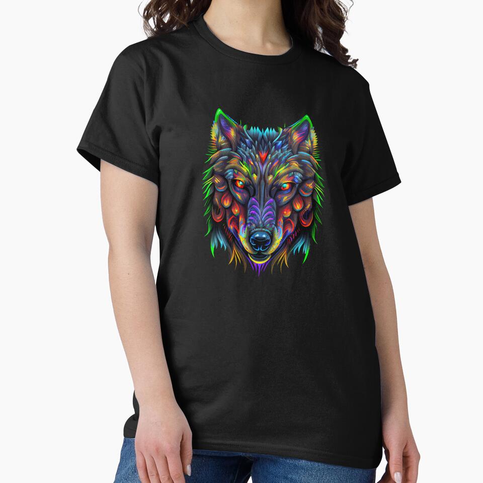 Colorful wolf face. by Pixelarium