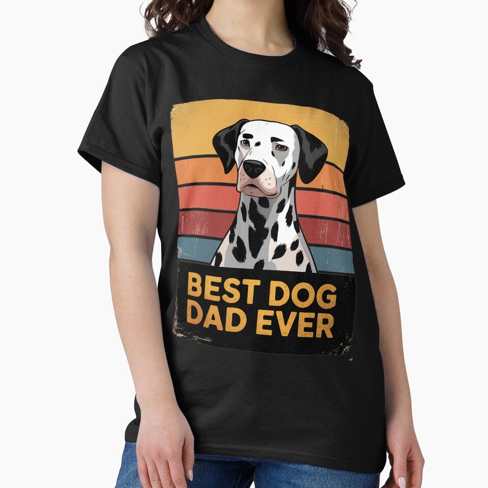 Men's Mens Quote Best Dog Dad Ever Vintage Dalmatian by Rrettgison T-Shirts, Hoodie, Sweatshirt | BlankRebels.com (Image 2)