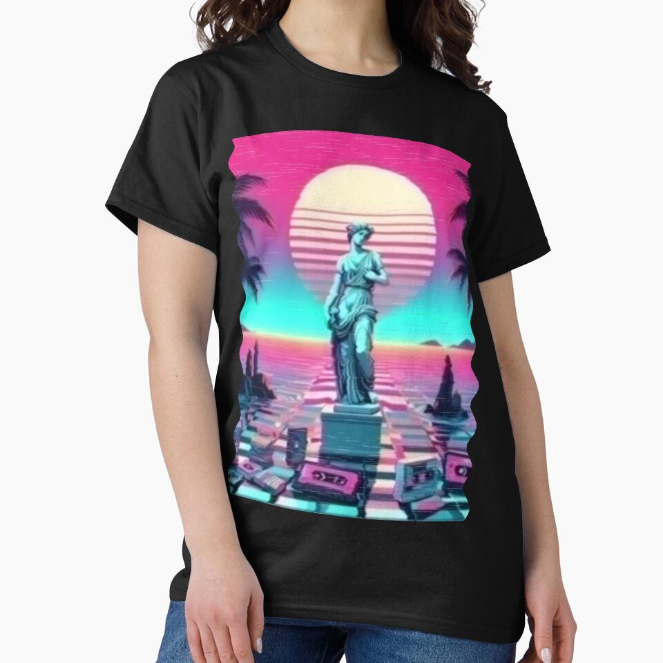 woman statue in the sunset with tapes and palms by analogsandpixel T-Shirts, Hoodie, Sweatshirt | BlankRebels.com (Image 2)