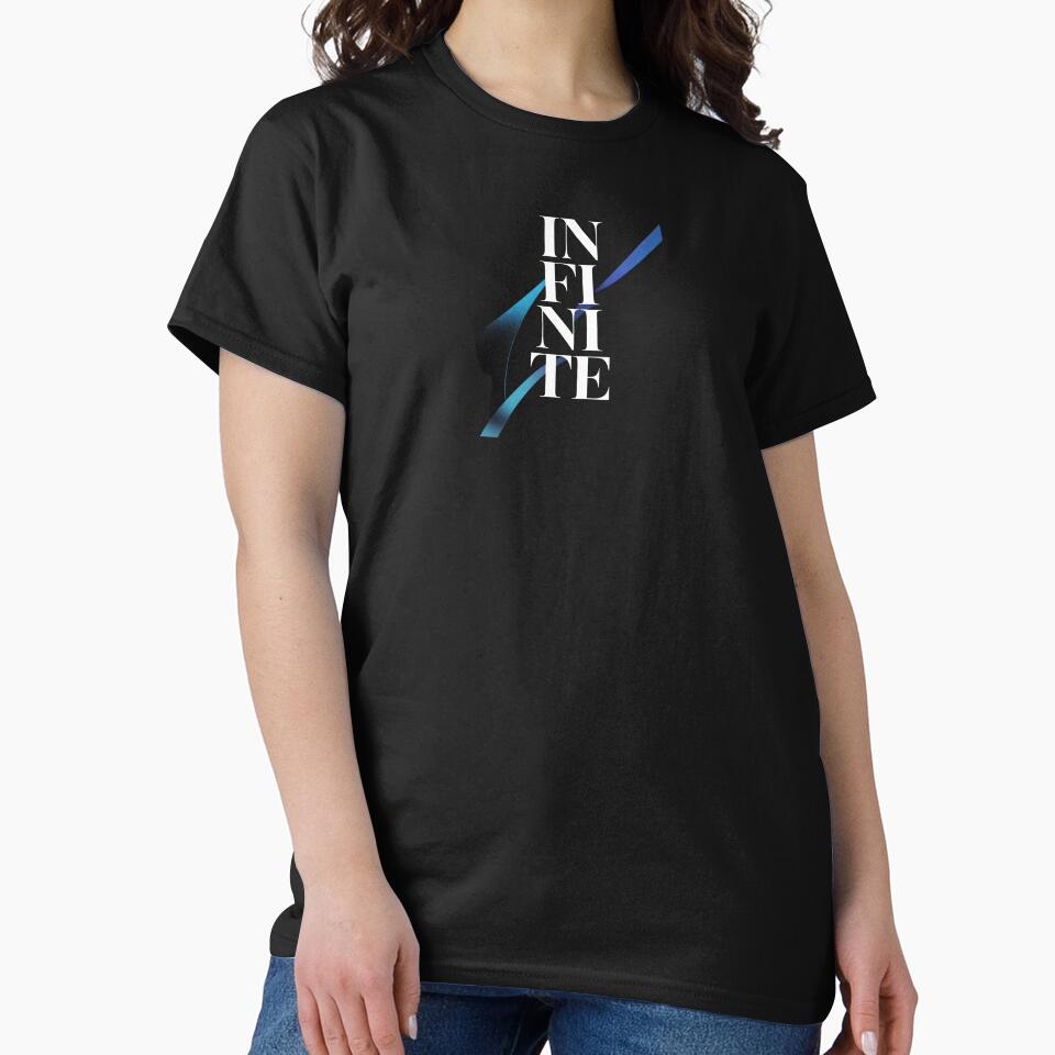 INFINITE – Minimalist Typography Design | Modern Black Streetwear Art by LEOdesignerArt T-Shirts, Hoodie,... (Image 2)