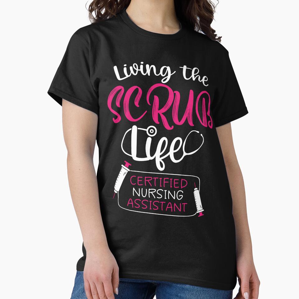 Funny Nursing Shirt - Living The Scrub Life by SunsetGloww Hoodie, Sweatshirt | BlankRebels.com (Image 2)