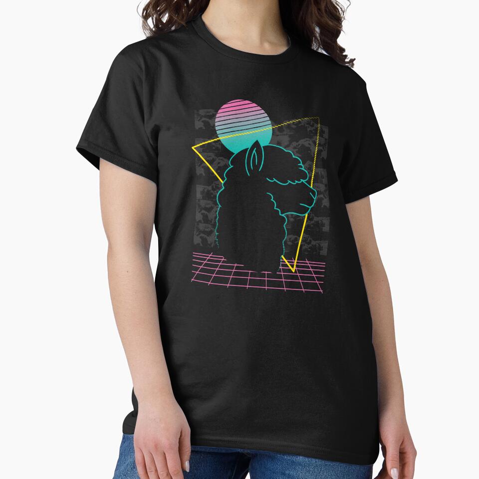 Vaporwave Alpaca | lama by DerSenat T-Shirts, Hoodie, Sweatshirt | BlankRebels.com (Image 2)