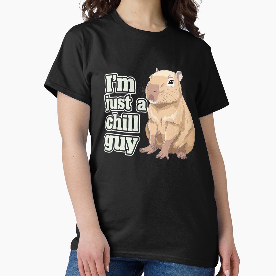 Relaxed Capybara Illustration Calm T-Shirts, Hoodie, Sweatshirt