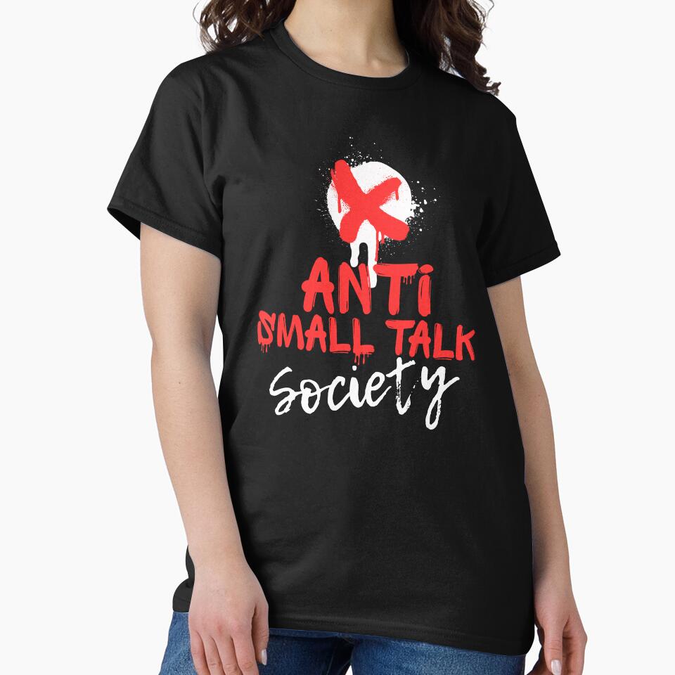 Anti Small Talk Society | Red Graffiti Introvert Streetwear by JB-designstudio T-Shirts, Hoodie, Sweatshirt (Image 2)