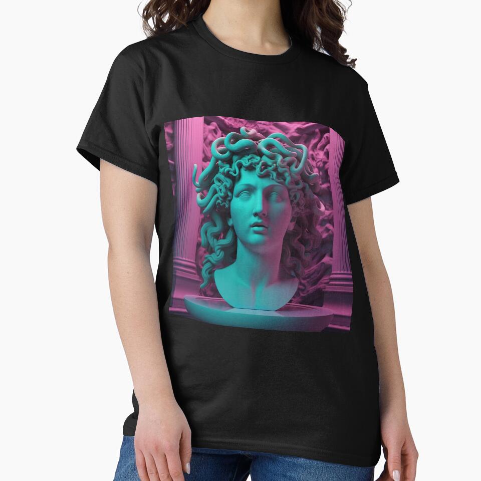 Synthwave Gorgons: Neon Whispers of Medusan Magic by Mullet Monkey T-Shirts, Hoodie, Sweatshirt | BlankRebels.com (Image 2)