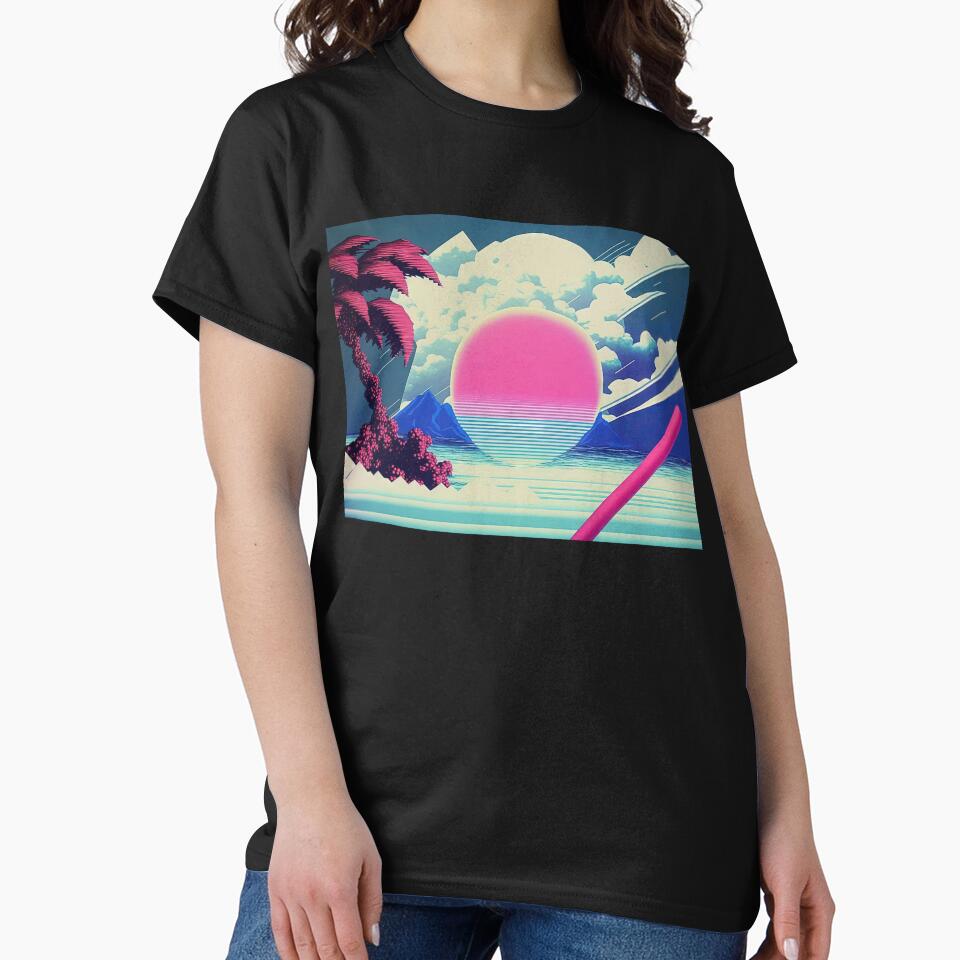 Nostalgia Wave: A Vaporwave Odyssey Through Time and Memory by Mullet Monkey T-Shirts, Hoodie, Sweatshirt (Image 2)
