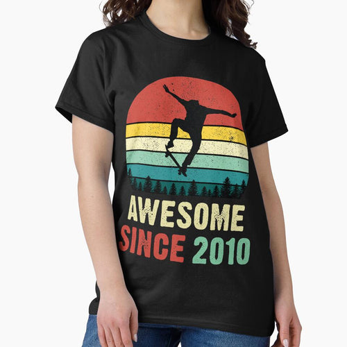 11th Birthday Skateboard Skate Awesome Since 2010 by RetroStyle247 T-Shirts, Hoodie, Sweatshirt | BlankRebels.com (Image 2)
