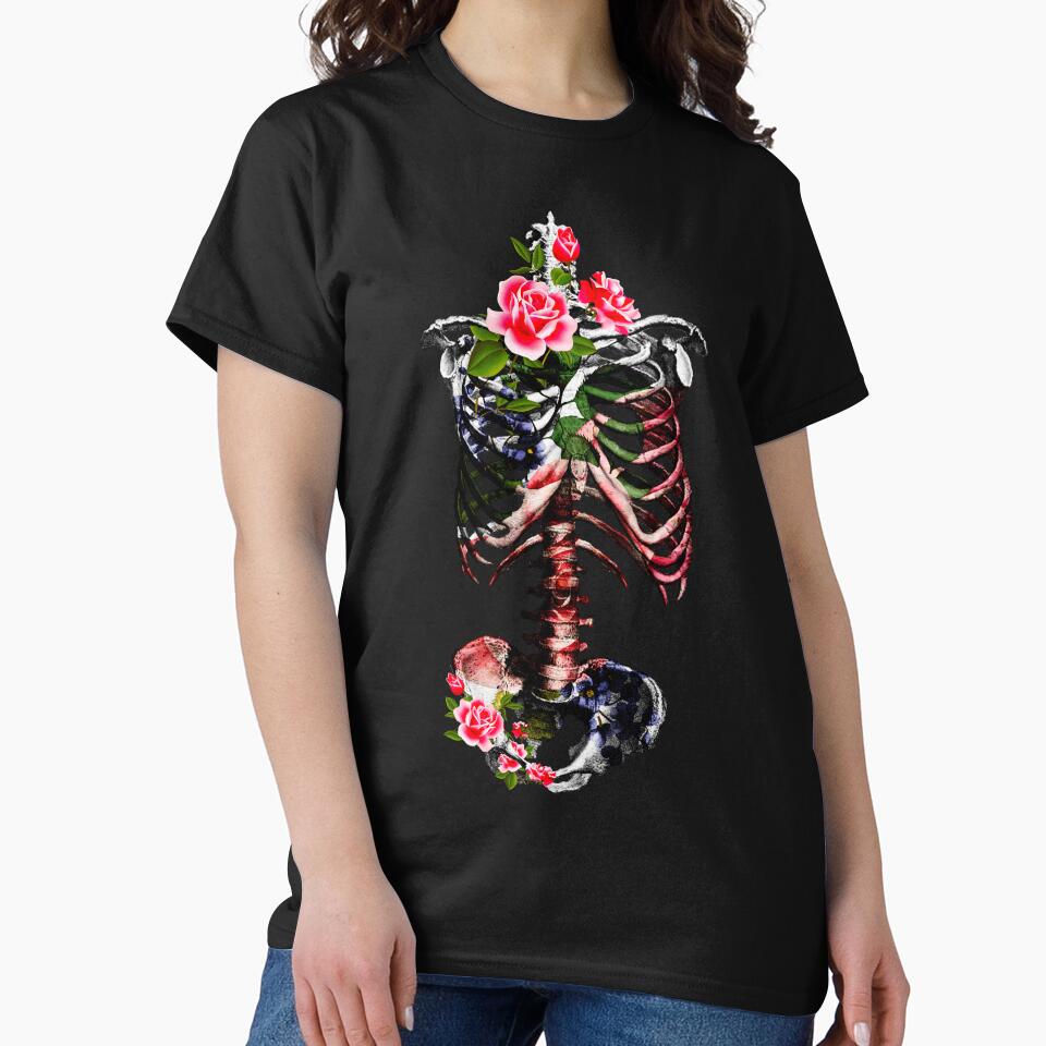 Aesthetic Gothic Cottagecore skeleton by Gothic Fantasy T-Shirts, Hoodie, Sweatshirt | BlankRebels.com (Image 2)