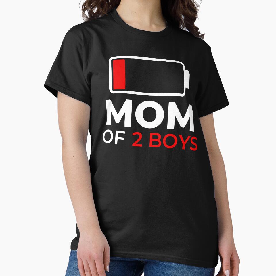 Mom of 2 Boys Shirt Gift from Son Mothers Day Birthday Women by Mo Foudah Hoodie, Sweatshirt | BlankRebels.com (Image 2)