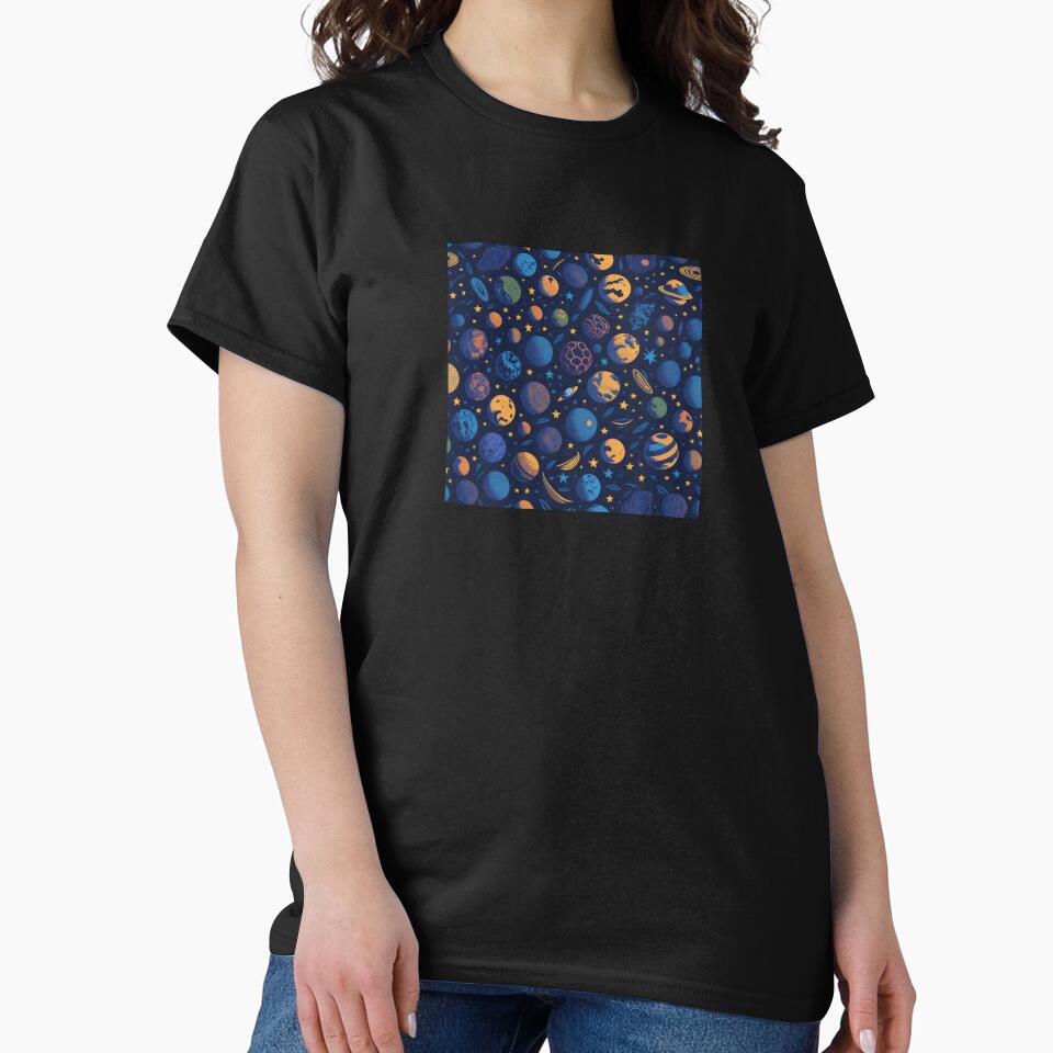 Planet Pattern by PawsAndCoffeeCo T-Shirts, Hoodie, Sweatshirt | BlankRebels.com (Image 2)