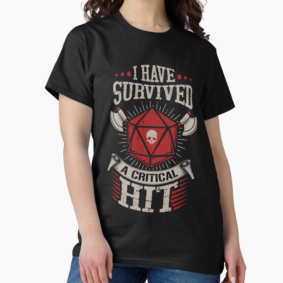 I Survived a Critical Hit by ShirtGoblin T-Shirts, Hoodie, Sweatshirt | BlankRebels.com (Image 2)