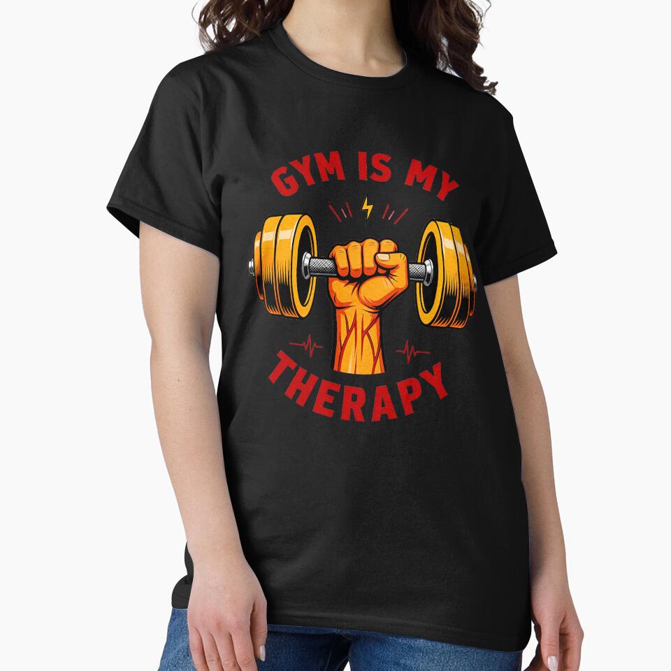 Gym Is My Therapy by Dxvect T-Shirts, Hoodie, Sweatshirt | BlankRebels.com (Image 2)
