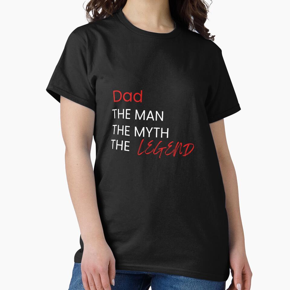Dad, The Man, The Myth, The Legend (Red & White) by Pfienix T-Shirts, Hoodie, Sweatshirt | BlankRebels.com (Image 2)