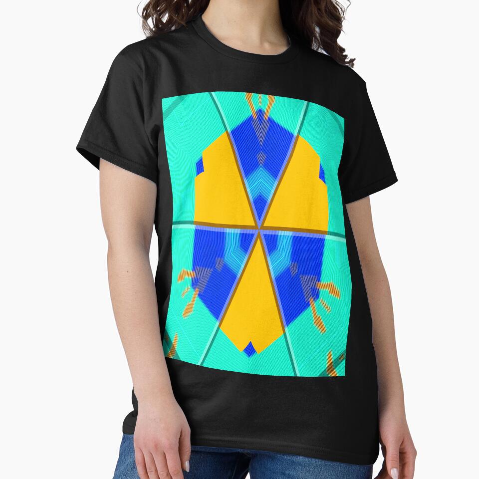Vibrant music abstract geometric minimalist guitar exotic summer blue - sunny gift for guitarists musicians and... (Image 2)