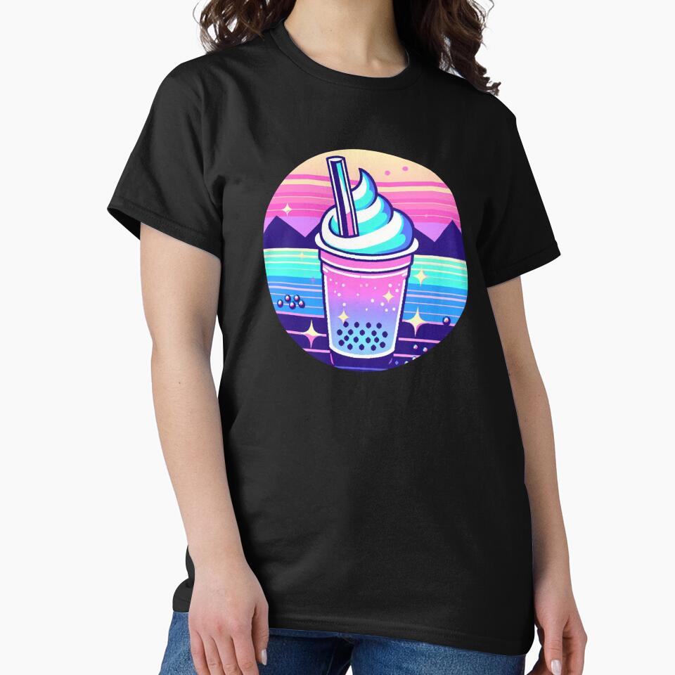 Vaporwave Boba by Rinyrinri T-Shirts, Hoodie, Sweatshirt | BlankRebels.com (Image 2)