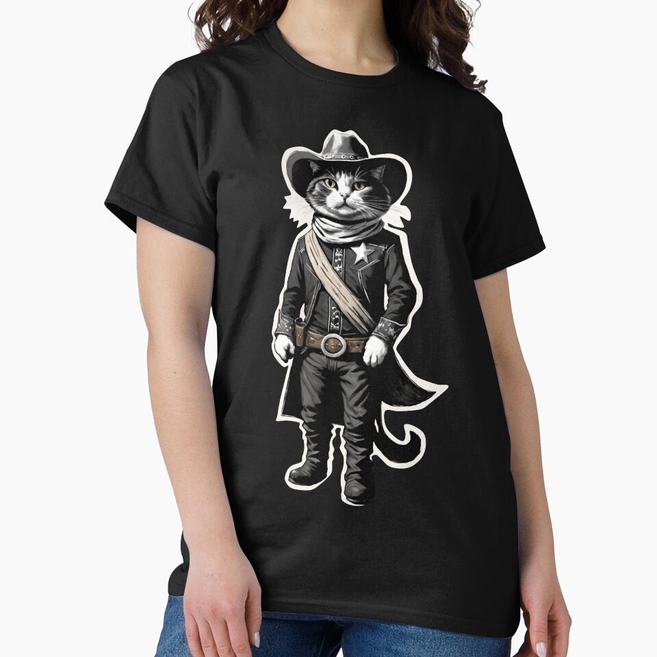 Cowboy Cat Wrangler Funny Gift For Cat Lovers by Kam-Rad T-Shirts, Hoodie, Sweatshirt | BlankRebels.com (Image 2)