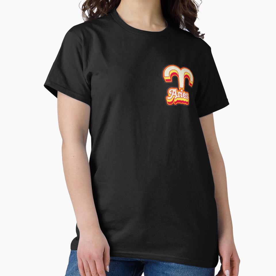 Aries | Retro Horoscope Symbol by retroready T-Shirts, Hoodie, Sweatshirt | BlankRebels.com (Image 2)