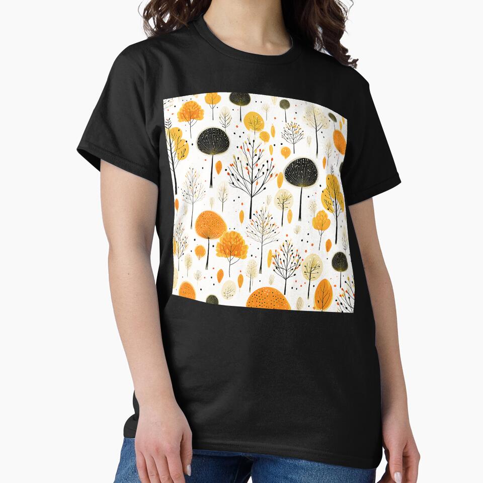 Boho-Style Golden-Orange And Mustard Leaves Abstract by DEC02 T-Shirts, Hoodie, Sweatshirt | BlankRebels.com (Image 2)