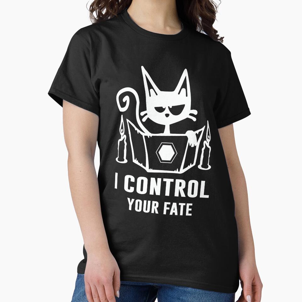 Funny Cat Quote I Control Your Fate Retro Men Women Vintage by roboartpixel T-Shirts, Hoodie, Sweatshirt (Image 2)