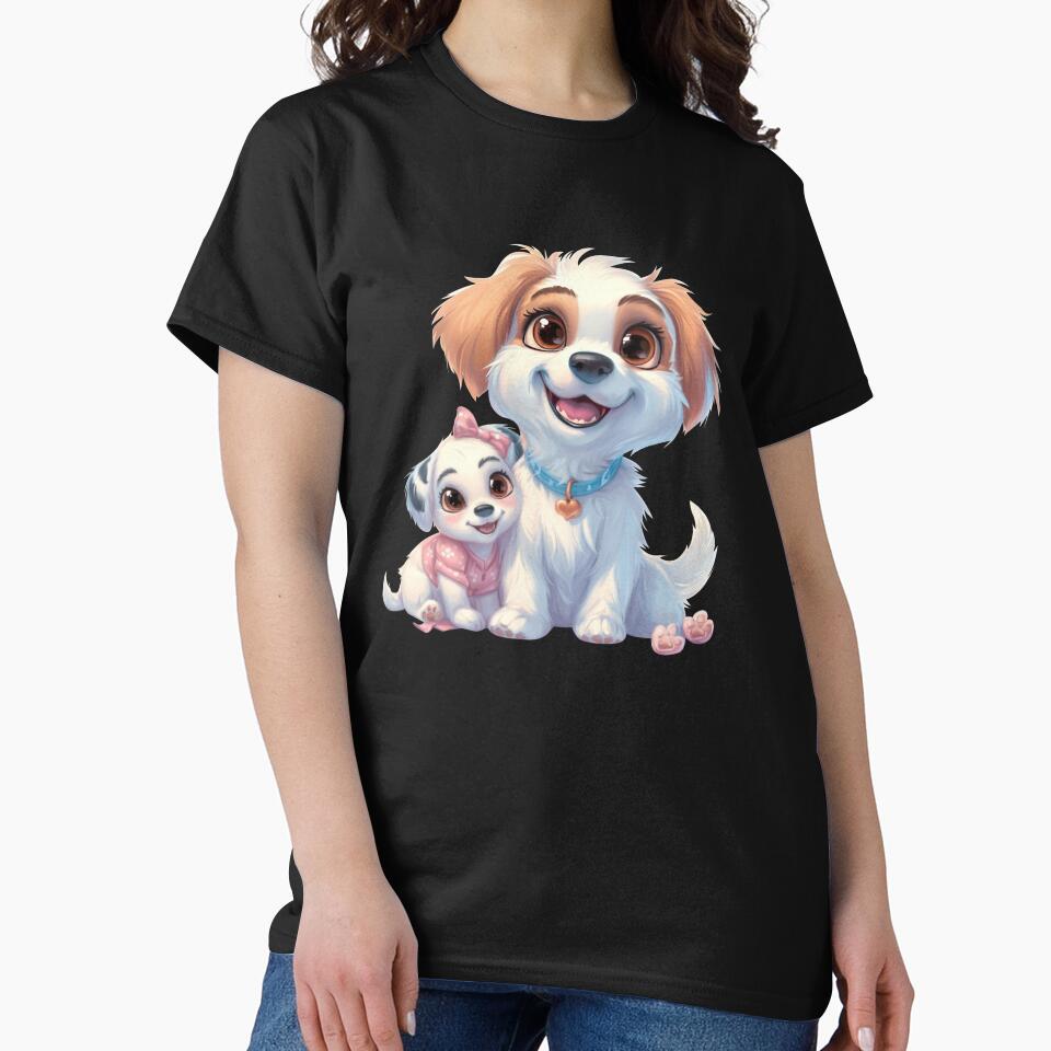 Cute mother dog and puppy! by fribabywonder T-Shirts, Hoodie, Sweatshirt | BlankRebels.com (Image 2)