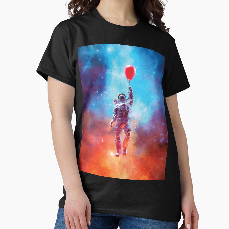 Astronaut With Balloon Floating Into Space by mouad naouiri T-Shirts, Hoodie, Sweatshirt | BlankRebels.com (Image 2)