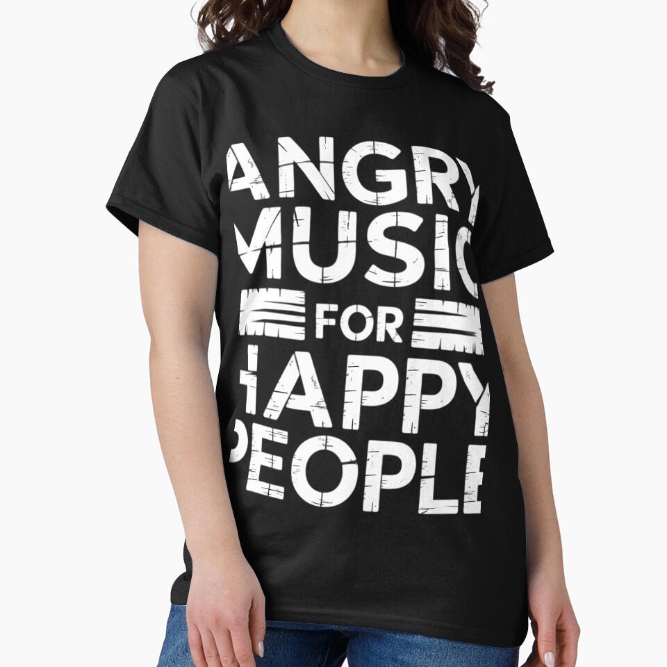 Angry Music For Happy People Heavy Metal Hard Rock by FlankinMew T-Shirts, Hoodie, Sweatshirt | BlankRebels.com (Image 2)