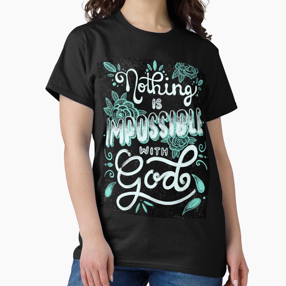 Noting is impossible with God by Anovaart T-Shirts, Hoodie, Sweatshirt | BlankRebels.com (Image 2)