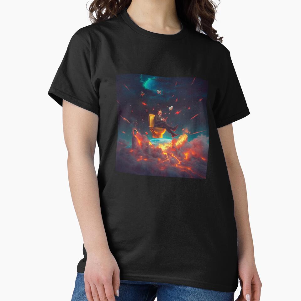 Elon Musk Chaos Tweet Logo 1 – Meme King of Market Crash by studio0mni T-Shirts, Hoodie, Sweatshirt (Image 2)